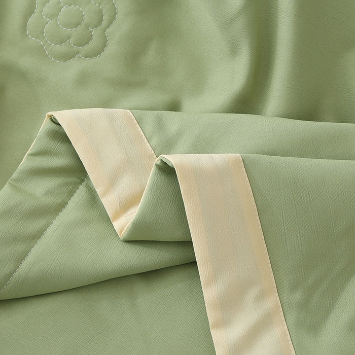 91家纺网 家纺一手货源 找家纺 （总）薇玛仕 2026直播爆款水洗棉麻大豆夏凉被纯色手工包边空调被