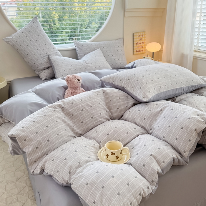 91家纺网 家纺一手货源 找家纺 （总）爱多多家居 2026新款双层纱针织棉印花单被套