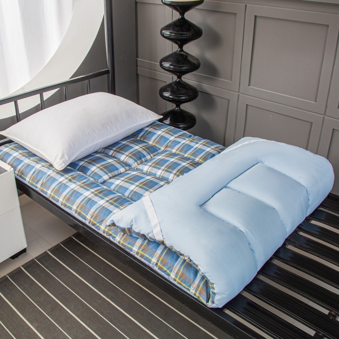 91家纺网 家纺一手货源 找家纺 友承家纺 A类木棉2026新款加厚床垫软垫褥子家用卧室租房专用学生宿舍单人垫被床褥垫榻榻米双人垫子 无印蓝