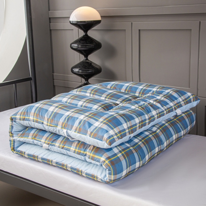 91家纺网 家纺一手货源 找家纺 友承家纺 A类木棉2026新款加厚床垫软垫褥子家用卧室租房专用学生宿舍单人垫被床褥垫榻榻米双人垫子 无印蓝