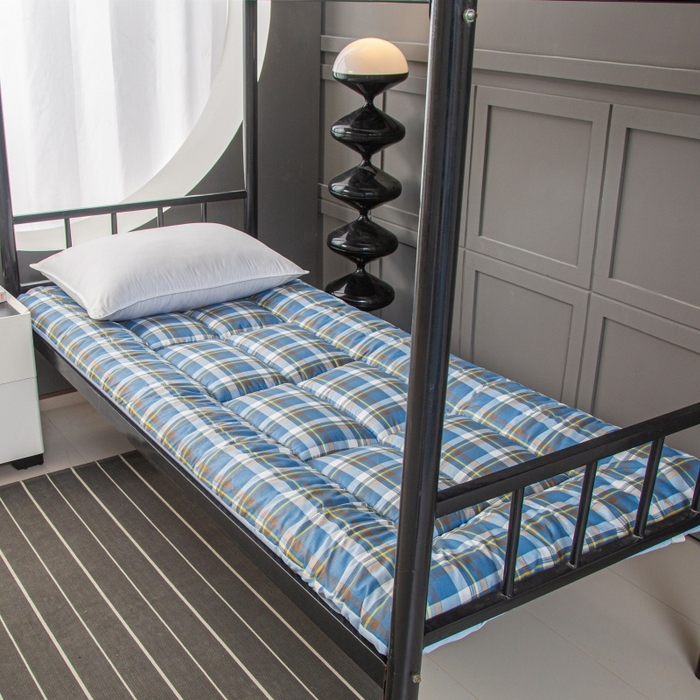 91家纺网 家纺一手货源 找家纺 友承家纺 A类木棉2026新款加厚床垫软垫褥子家用卧室租房专用学生宿舍单人垫被床褥垫榻榻米双人垫子 无印蓝