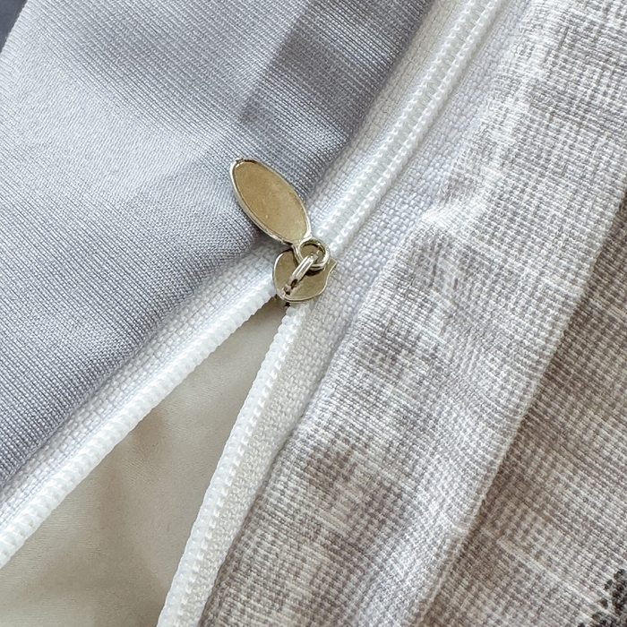 91家纺网 家纺一手货源 找家纺 爱多多家居 2026新款双层纱针织棉印花单被套 爱心灰