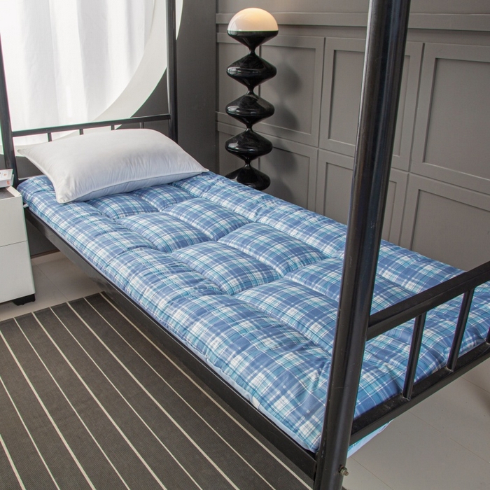 91家纺网 家纺一手货源 找家纺 友承家纺 A类木棉2026新款加厚床垫软垫褥子家用卧室租房专用学生宿舍单人垫被床褥垫榻榻米双人垫子 蓝小格