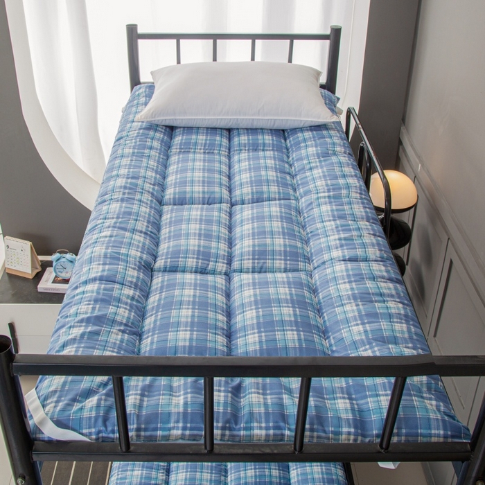 91家纺网 家纺一手货源 找家纺 友承家纺 A类木棉2026新款加厚床垫软垫褥子家用卧室租房专用学生宿舍单人垫被床褥垫榻榻米双人垫子 蓝小格