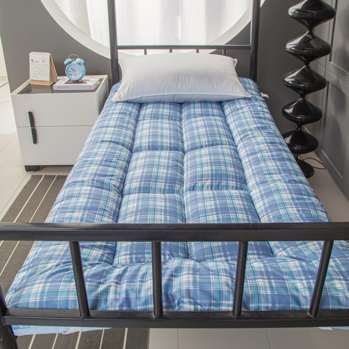 91家纺网 家纺一手货源 找家纺 友承家纺 A类木棉2026新款加厚床垫软垫褥子家用卧室租房专用学生宿舍单人垫被床褥垫榻榻米双人垫子 蓝小格