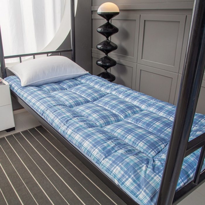 91家纺网 家纺一手货源 找家纺 友承家纺 A类木棉2026新款加厚床垫软垫褥子家用卧室租房专用学生宿舍单人垫被床褥垫榻榻米双人垫子 蓝小格