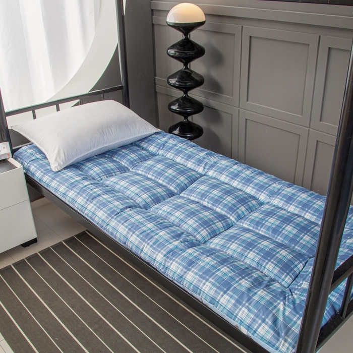 91家纺网 家纺一手货源 找家纺 友承家纺 A类木棉2026新款加厚床垫软垫褥子家用卧室租房专用学生宿舍单人垫被床褥垫榻榻米双人垫子 蓝小格