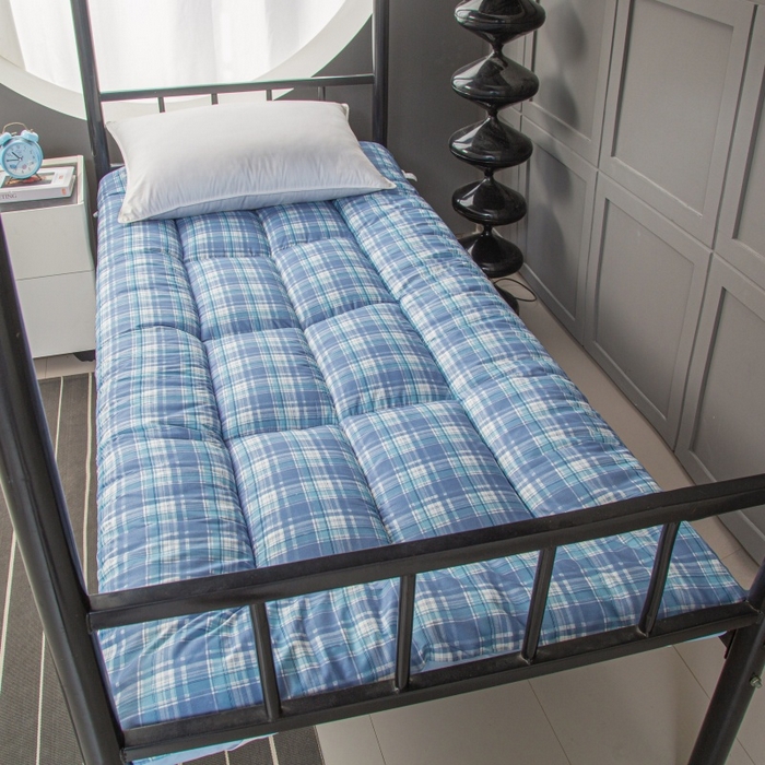 91家纺网 家纺一手货源 找家纺 友承家纺 A类木棉2026新款加厚床垫软垫褥子家用卧室租房专用学生宿舍单人垫被床褥垫榻榻米双人垫子 蓝小格