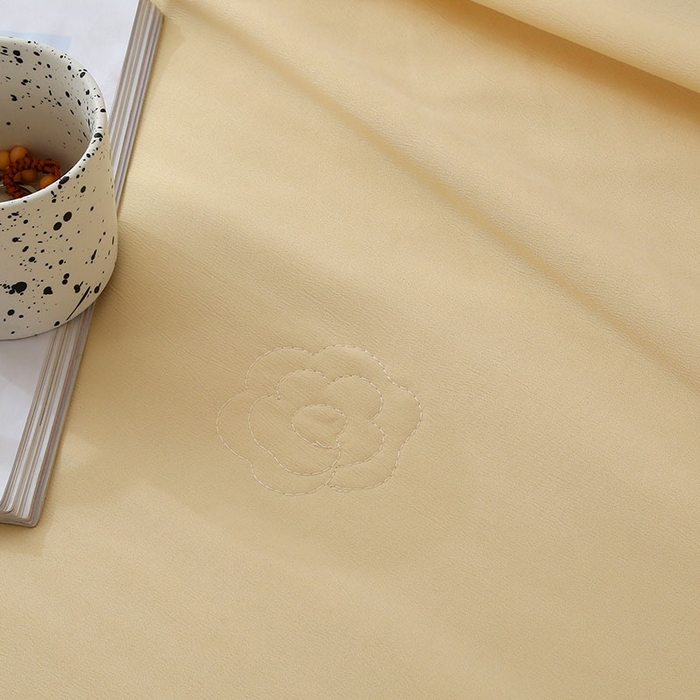 91家纺网 家纺一手货源 找家纺 薇玛仕 2026直播爆款水洗棉麻大豆夏凉被纯色手工包边空调被 棉麻-米黄