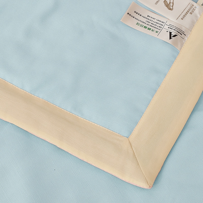 91家纺网 家纺一手货源 找家纺 薇玛仕 2026直播爆款水洗棉麻大豆夏凉被纯色手工包边空调被 棉麻-天蓝