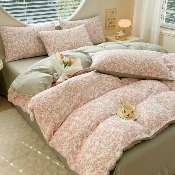 爱多多家居 2026新款双层纱针织棉印花单被套 初夏