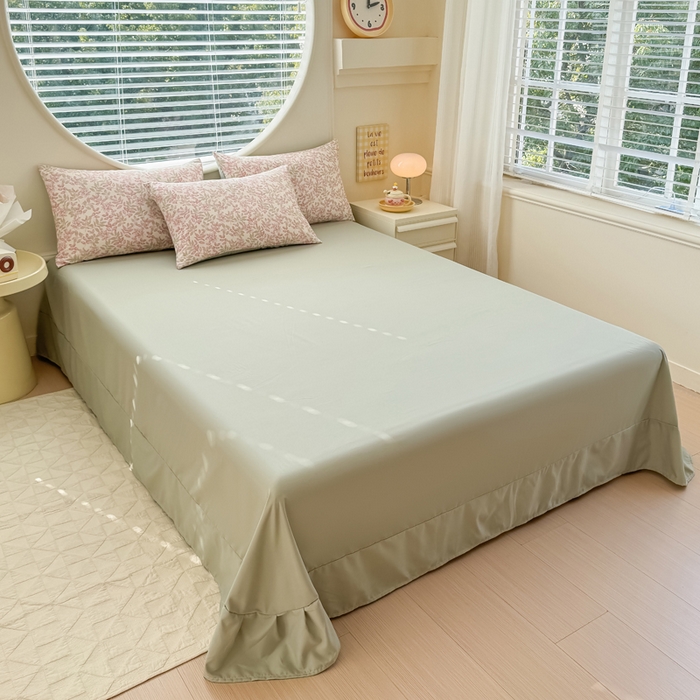 91家纺网 家纺一手货源 找家纺 爱多多家居 2026新款双层纱针织棉印花单被套 初夏