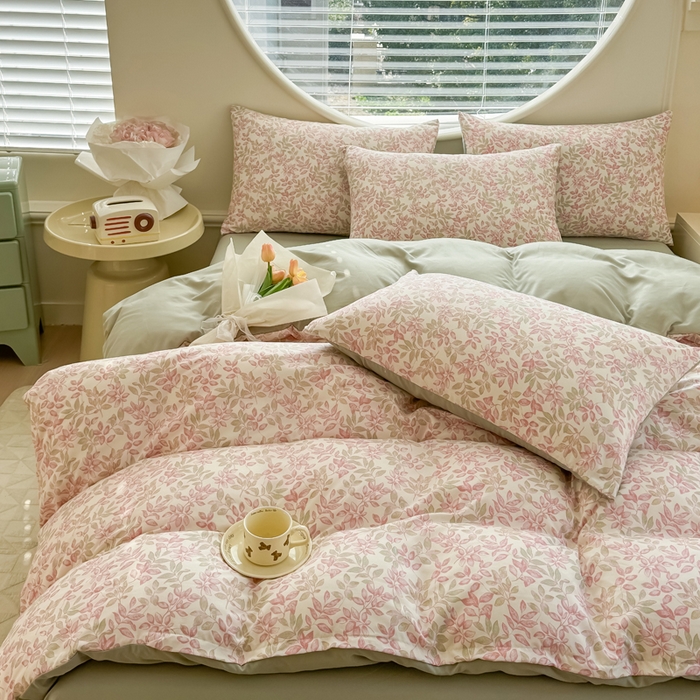 91家纺网 家纺一手货源 找家纺 爱多多家居 2026新款双层纱针织棉印花单被套 初夏