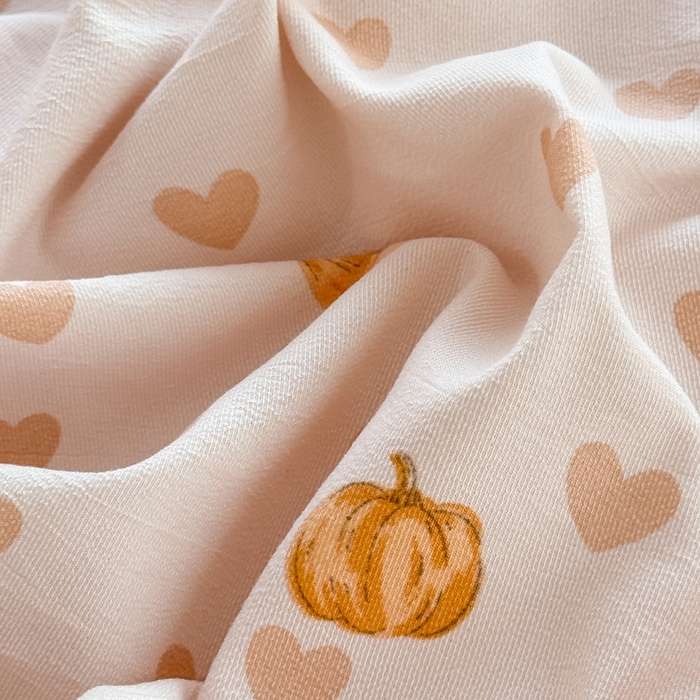 91家纺网 家纺一手货源 找家纺 爱多多家居 2026新款双层纱针织棉印花单被套 南瓜派