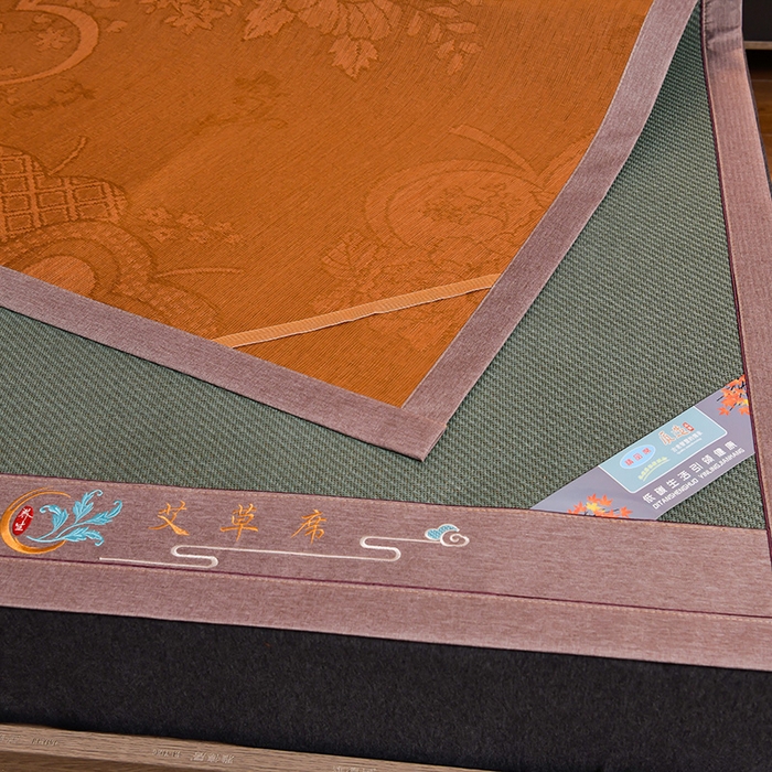 91家纺网 家纺一手货源 找家纺 苏迪网销供货 2026新款凉席冰藤席冰丝席凉感空调席艾草藤席 艾草古藤--墨绿