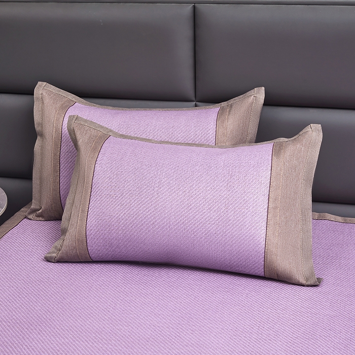 91家纺网 家纺一手货源 找家纺 苏迪网销供货 2026新款凉席冰藤席冰丝席凉感空调席艾草藤席 艾草古藤-粉紫