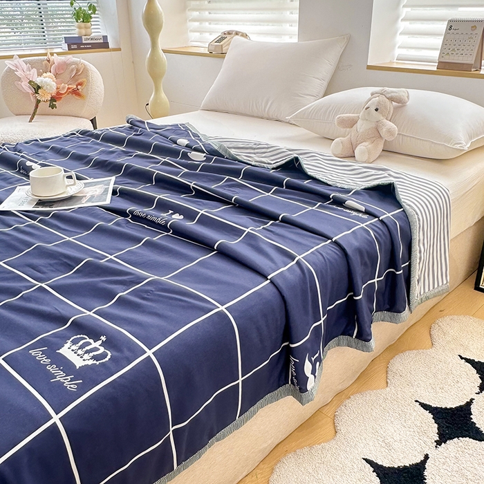 91家纺网 家纺一手货源 找家纺 （总）友承家纺 2026年新款超声波压花双人卡通夏凉被亲肤磨毛空调被学生宿舍单人被床上用品礼品被