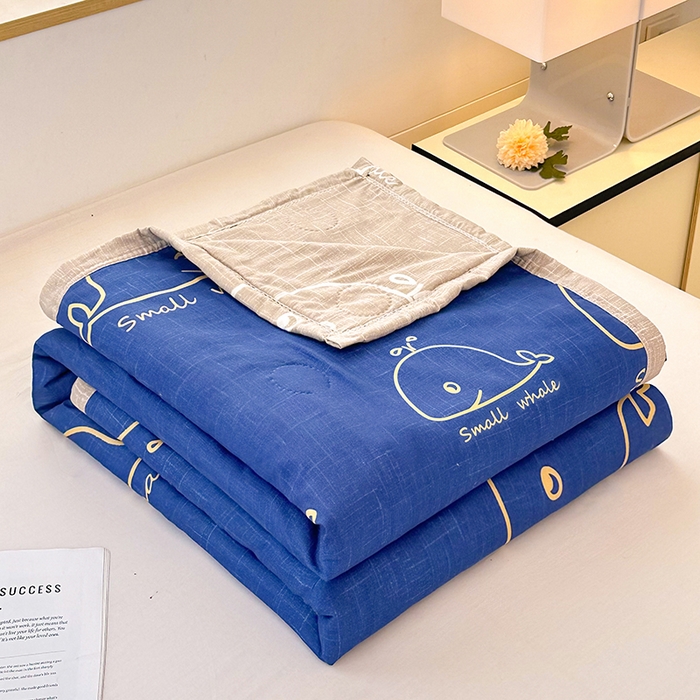 91家纺网 家纺一手货源 找家纺 （总）友承家纺 2026年新款超声波压花双人卡通夏凉被亲肤磨毛空调被学生宿舍单人被床上用品礼品被