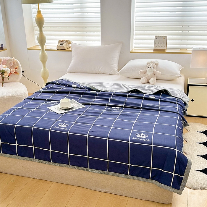 91家纺网 家纺一手货源 找家纺 （总）友承家纺 2026年新款超声波压花双人卡通夏凉被亲肤磨毛空调被学生宿舍单人被床上用品礼品被