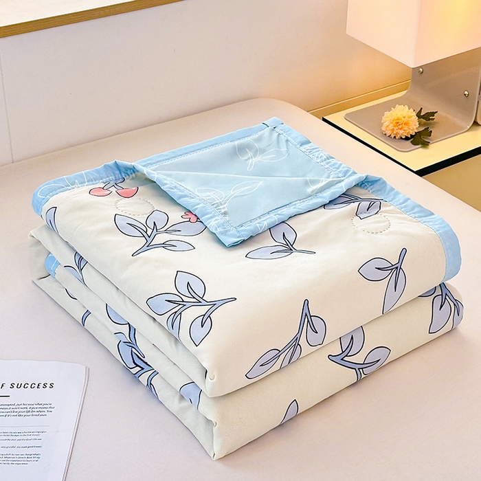 友承家纺 2026年新款超声波压花双人卡通夏凉被亲肤磨毛空调被学生宿舍单人被床上用品礼品被 花园小兔