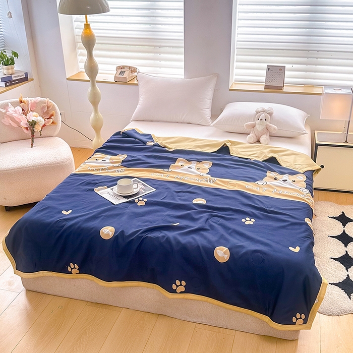 91家纺网 家纺一手货源 找家纺 友承家纺 2026年新款超声波压花双人卡通夏凉被亲肤磨毛空调被学生宿舍单人被床上用品礼品被 期待