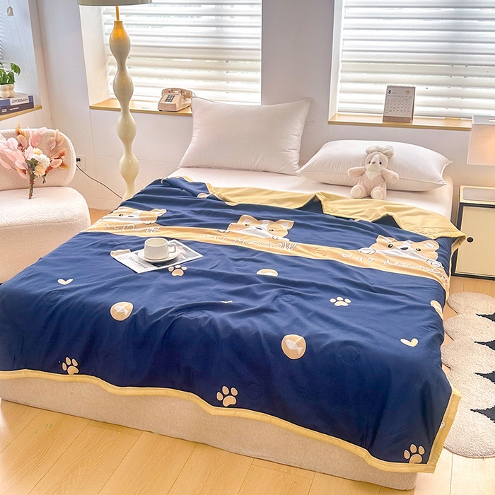 91家纺网 家纺一手货源 找家纺 友承家纺 2026年新款超声波压花双人卡通夏凉被亲肤磨毛空调被学生宿舍单人被床上用品礼品被 期待