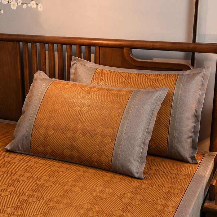 91家纺网 家纺一手货源 找家纺 苏迪网销供货 藤席-凉席 -2026新款凉席冰藤席冰丝席凉感空调席艾草藤席-古藤 古藤凉席--太阳花