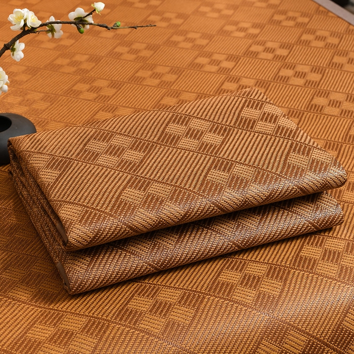 91家纺网 家纺一手货源 找家纺 苏迪网销供货 藤席-凉席 -2026新款凉席冰藤席冰丝席凉感空调席艾草藤席-古藤 古藤凉席--太阳花