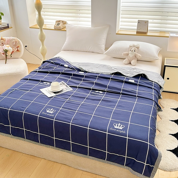 91家纺网 家纺一手货源 找家纺 友承家纺 2026年新款超声波压花双人卡通夏凉被亲肤磨毛空调被学生宿舍单人被床上用品礼品被 初遇