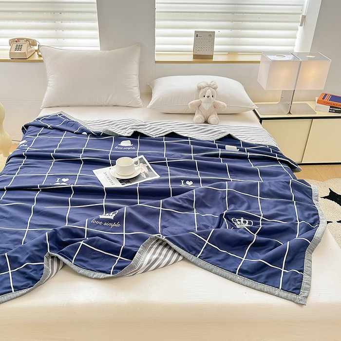 91家纺网 家纺一手货源 找家纺 友承家纺 2026年新款超声波压花双人卡通夏凉被亲肤磨毛空调被学生宿舍单人被床上用品礼品被 初遇