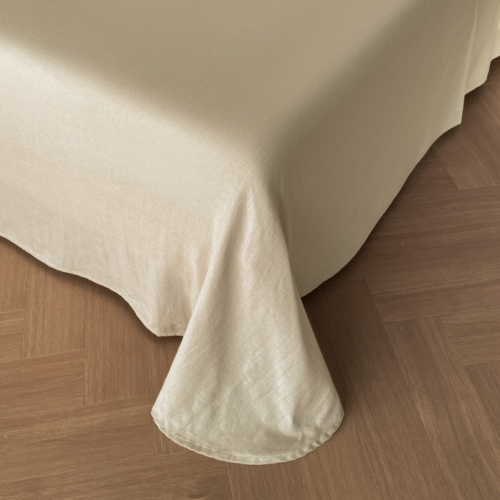 91家纺网 家纺一手货源 找家纺 禾时 2026新款棉麻印花工艺款四件套 朵丽娅