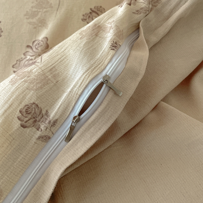 91家纺网 家纺一手货源 找家纺 禾时 2026新款棉麻印花工艺款四件套 朵丽娅