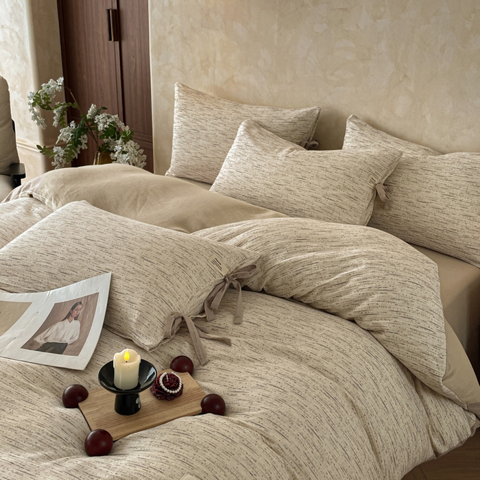 91家纺网 家纺一手货源 找家纺 禾时 2026新款棉麻印花工艺款四件套 汉尼