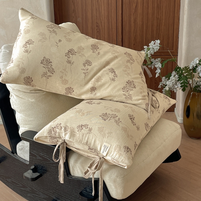 91家纺网 家纺一手货源 找家纺 禾时 2026新款棉麻印花工艺款四件套 朵丽娅