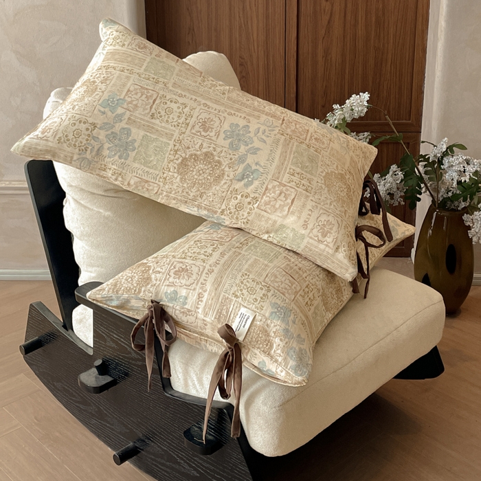 91家纺网 家纺一手货源 找家纺 禾时 2026新款棉麻印花工艺款四件套 贝伦