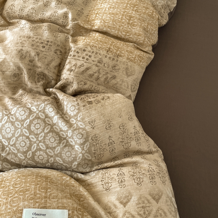 91家纺网 家纺一手货源 找家纺 禾时 2026新款棉麻印花工艺款四件套 凯斯