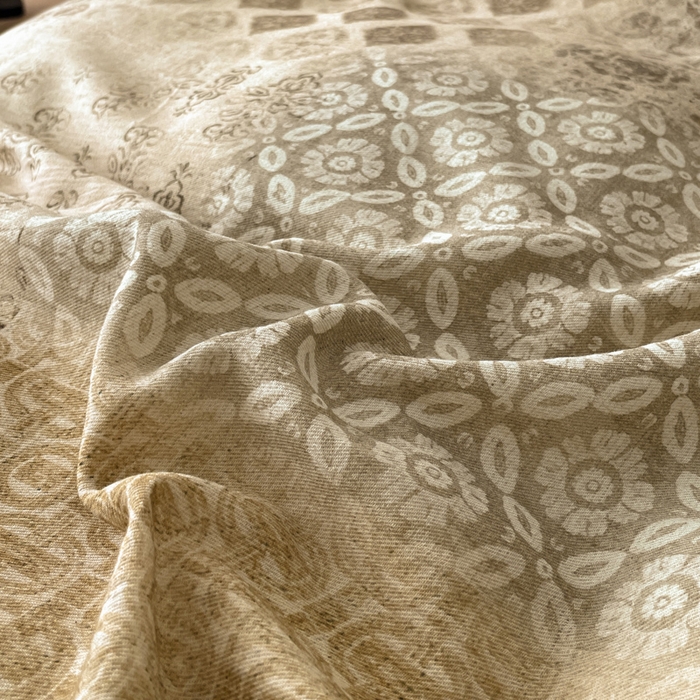 91家纺网 家纺一手货源 找家纺 禾时 2026新款棉麻印花工艺款四件套 凯斯