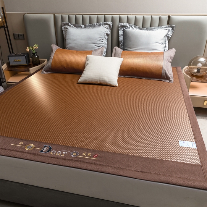 91家纺网 家纺一手货源 找家纺 （总）苏迪网销供货 2026年新款高端PE藤席冰丝三明治凉席霸王藤席