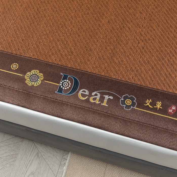 91家纺网 家纺一手货源 找家纺 苏迪网销供货 2026年新款高端PE藤席冰丝三明治凉席霸王藤席 高端PE藤-棕