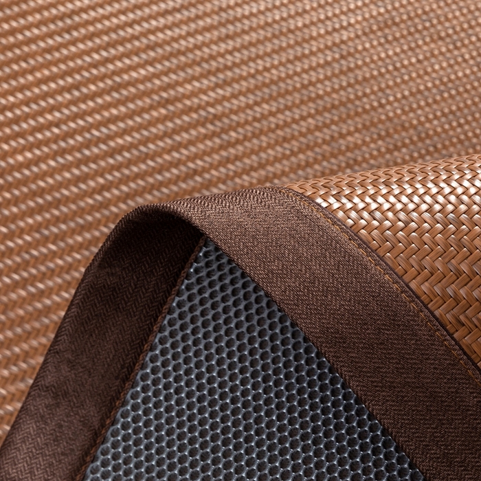 91家纺网 家纺一手货源 找家纺 苏迪网销供货 2026年新款高端PE藤席冰丝三明治凉席霸王藤席 高端PE藤-棕