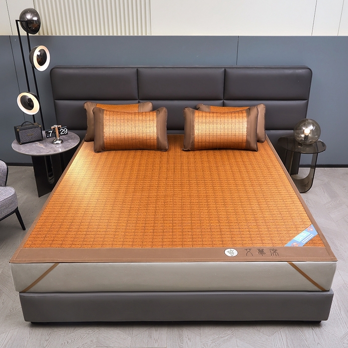 91家纺网 家纺一手货源 找家纺 （总）苏迪网销供货 2026新款凉席冰藤席冰丝席凉感空调席艾草藤席-单面藤席