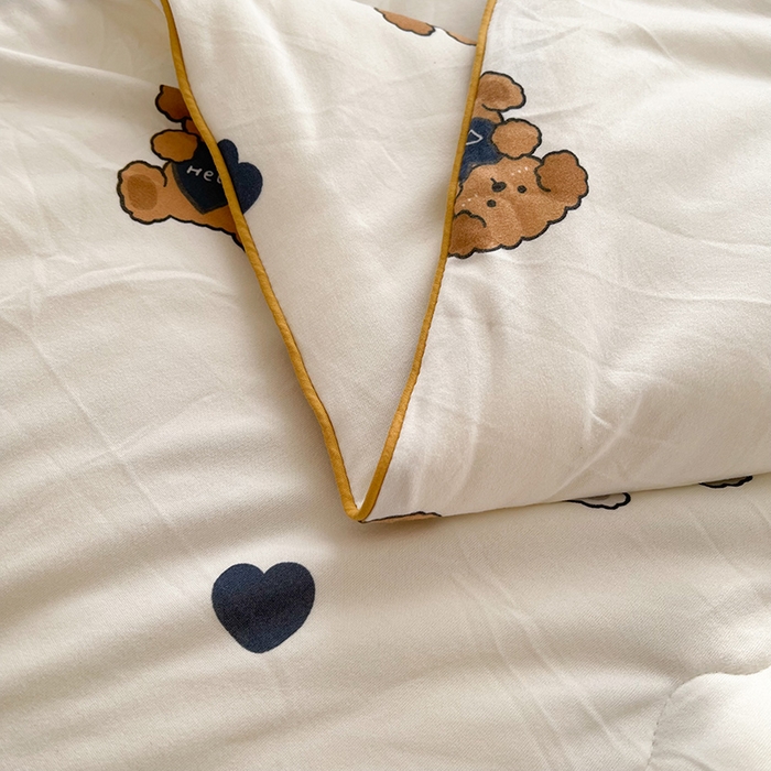 91家纺网 家纺一手货源 找家纺 （总）薇玛仕 2026新款A类牛奶丝针织棉印花大豆夏凉被空调被儿童被