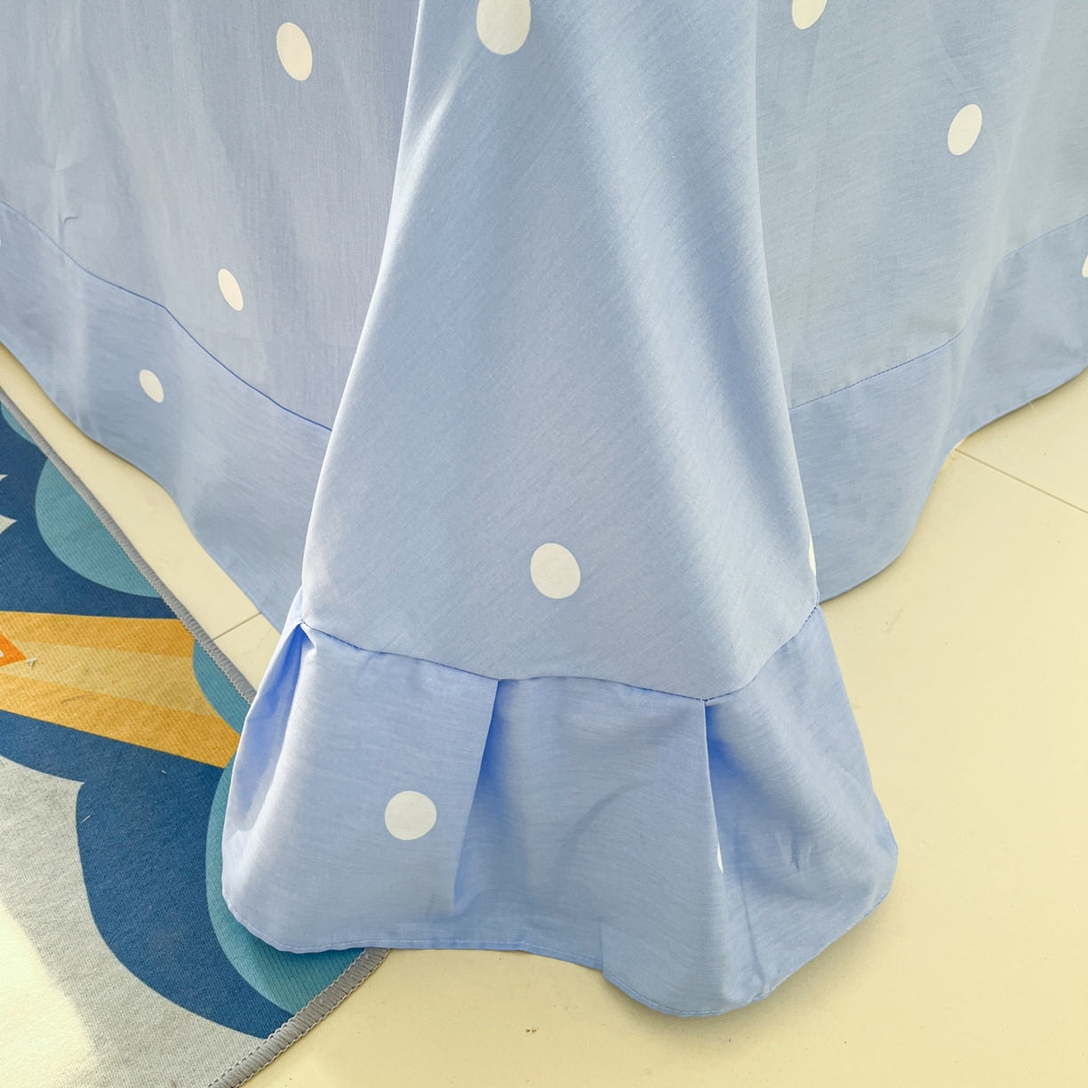 91家纺网 家纺一手货源 找家纺 孩子王 2025新款亲肤活性大版纯棉专版太空人卡通学生儿童宿舍四件套系列 登陆月球