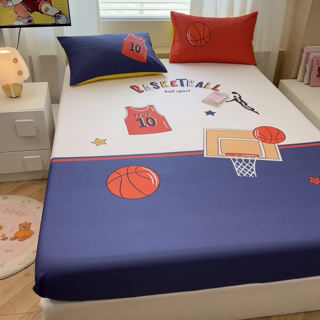 91家纺网 家纺一手货源 找家纺 （总）孩子王家纺 2026新款卡通全棉纯棉专版太空人印花单床笠床笠单件单品床笠