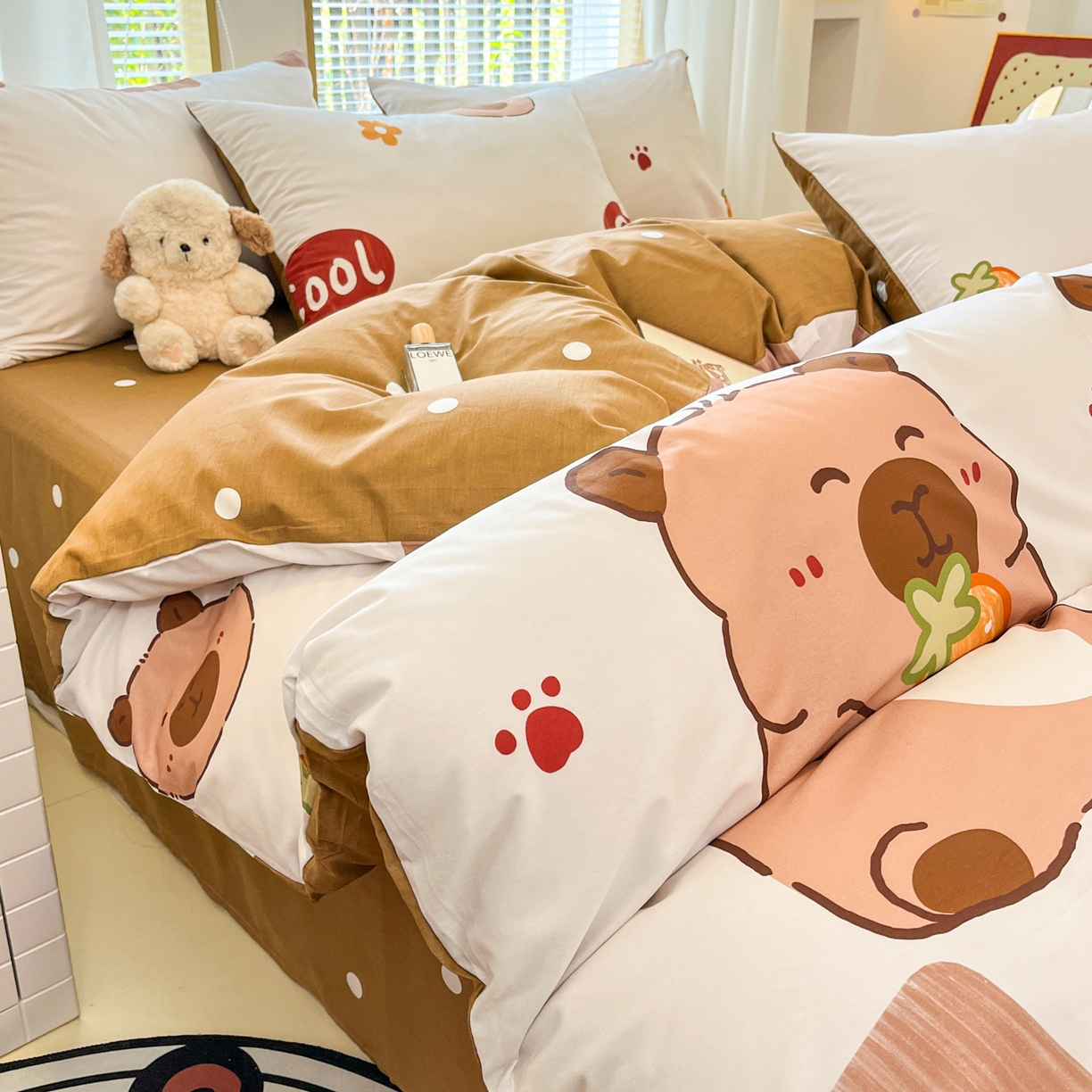 91家纺网 家纺一手货源 找家纺 （总）孩子王家纺 2026新款卡通活性亲全棉纯棉专版太空人恐龙系列四件套