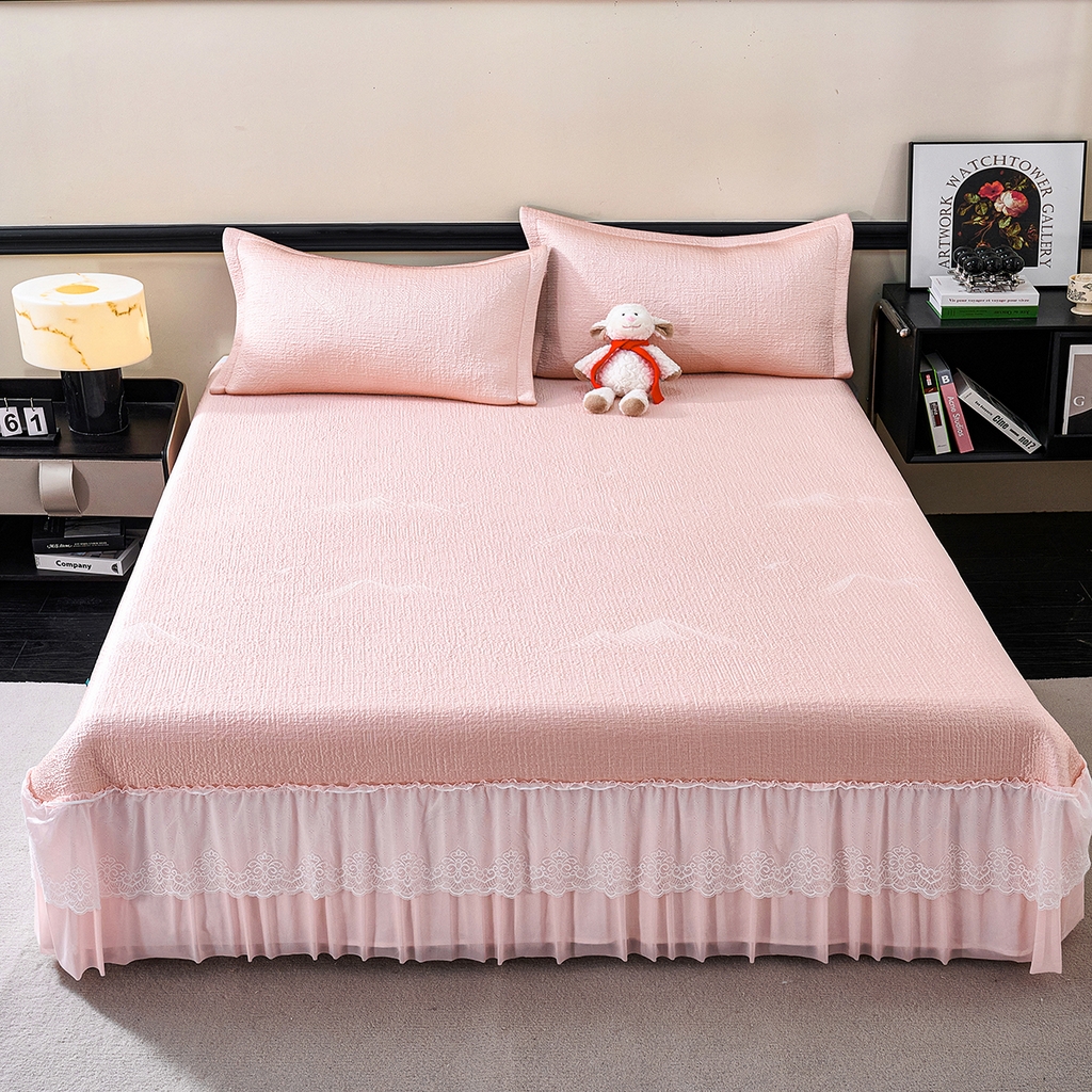 91家纺网 家纺一手货源 找家纺 （总）梵克保罗 2026新款A类凉感豆豆席床单款凉席席子-岚光山色