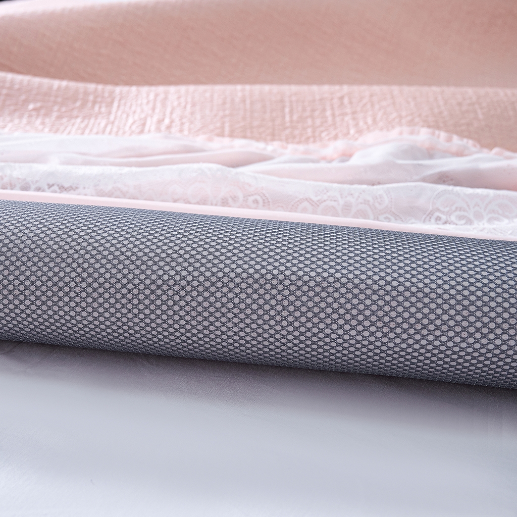 91家纺网 家纺一手货源 找家纺 梵克保罗 2026新款A类凉感豆豆席床单款凉席席子-岚光山色 床单款-岚光山色粉