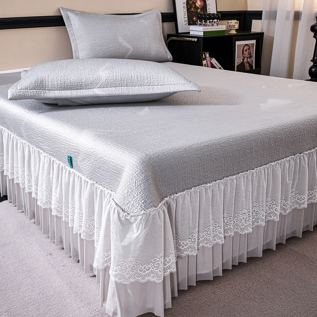 91家纺网 家纺一手货源 找家纺 梵克保罗 2026新款A类凉感豆豆席床单款凉席席子-岚光山色 床单款-岚光山色灰