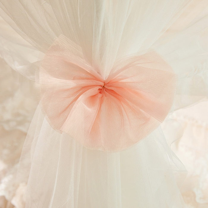 91家纺网 家纺一手货源 找家纺 富莱星蚊帐 2026春夏新款坐床支架落地蚊帐小房子-甜美公主 甜美公主-珍珠白