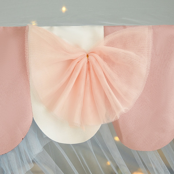 91家纺网 家纺一手货源 找家纺 富莱星蚊帐 2026春夏新款坐床支架落地蚊帐小房子-甜美公主 甜美公主-灰